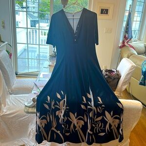 Navy blue light weight maxi dress
